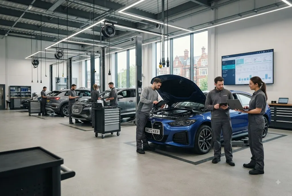 Garage chains using digital workshop technology in the UK