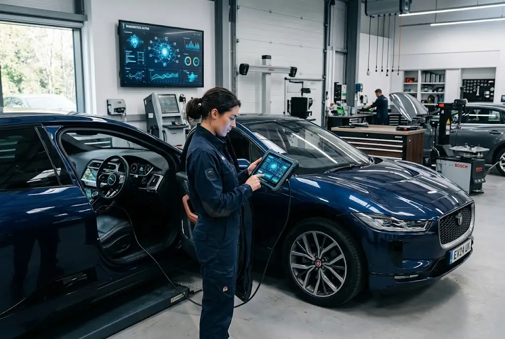 Auto repair services using AI diagnostics and advanced repair technology